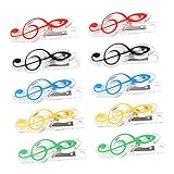 WHAMVOX 10-Pack Music Page Holder Clips Plastic Memo Clips for Sheet Music Notes and Stationery Sturdy and Lightweight Random Color