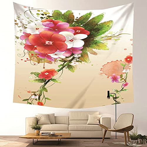 Tapiz de pared KnSam con acabado elegante y estampado botánico de vides 4