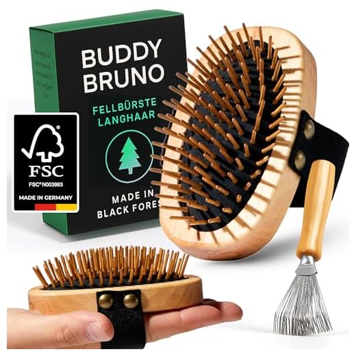 BUDDY BRUNO® Langhaarbürste für Hunde