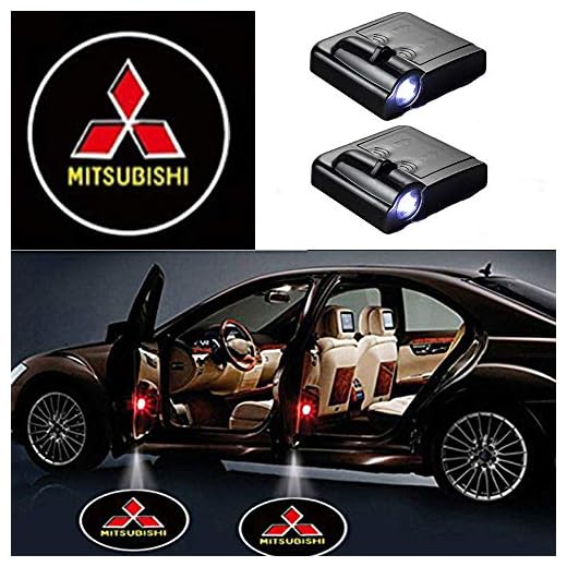 MIVISO LED Car Projector,2 Piece Car Door Welcome Shadow Light, Universal Wireless Magnetic Sensor Shadow Logo Lamp