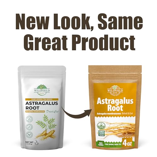 Image of WILDFIELD HERBS 4 oz. Astragalus Root Herbal Tea - 113g Dried Astragalus Root Tea Huang Qi Raiz de Astragalo