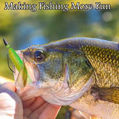 Dovesun Paddle Tail Swimbait, Soft Plastic Swimbait Bass Fishing Lure 5 Colors Shad Minnow Bait Used With Chatterbait-Jig Head Rig Soft Swimbaits 3.7In /50Pcs #TOP5
