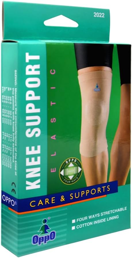 2022 Elasticated Knee Support | 4-Way Stretch Compression Brace for Joint Pain Relief, Arthritis, Sprains & Strains | Knee Support for Men and Women | XL