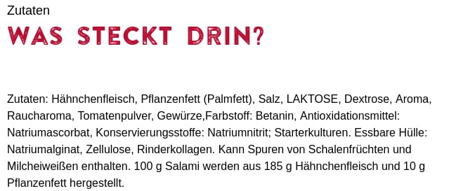 Aoste Stickado High Protein Hähnchen Salami-Sticks, 12er Pack (12 x 60g)