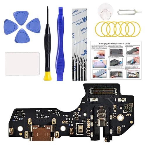 Charging Port Replacement Kit Compatible with Galaxy A03S US Version, Dock Board USB-C Connector Only for SM-A037U, SM-A037W, SM-A037U1, with Instruction Manual, Toolkit