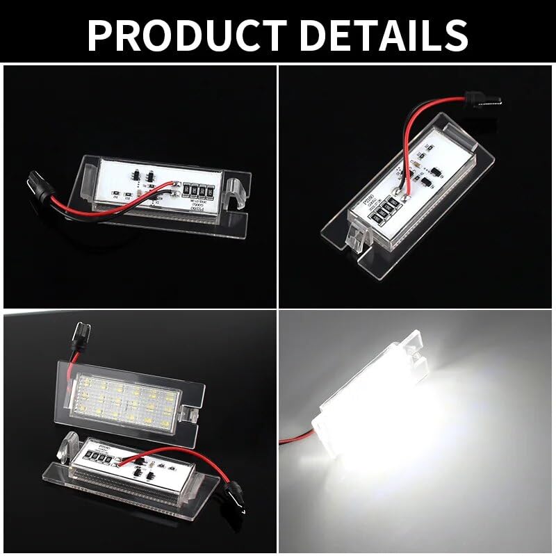 Luces matrícula Cherokee 2014-2018 kit LED 6000K bombillas matrícula CANbus sin error coche 4