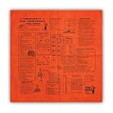EMERGENCY SURVIVAL GUIDE YOU CAN WEAR – The Emergency Life Essentials Hankie delivers critical outdoor survival and preparedness knowledge in a durable, wearable cotton bandana designed for real-world emergencies. ESSENTIAL SURVIVAL & SIGNALING INFOR...