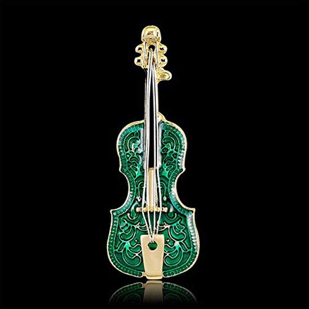 Spilla Lin Spilla per Violino - Spilla per Musica di Violino Verde Temperamento Maschile e Femminile