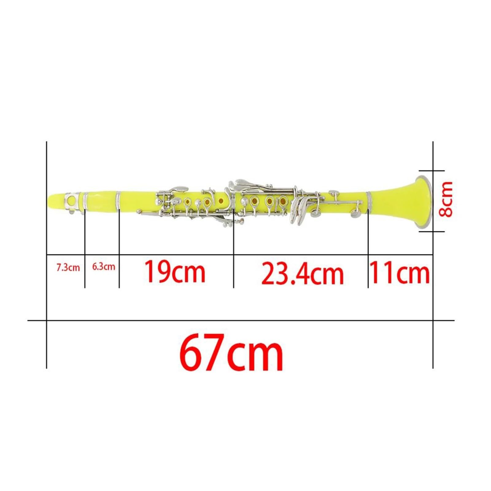 Clarinete De 17 Teclas Si Bemol Clarinete | Fabricado en baquelita, incluye accesorios para instrumentos.