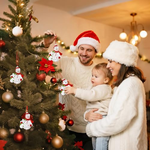 Image of iDIY Personalized mom of 1 Kid Christmas Ornament 2025 - I Love Mommy Resin Christmas Tree Decoration with Name & Year, Custom Snowman Family Keepsake Gift for Mothers, Single Moms