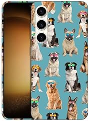 Dog Pattern with Sunglasses Teal