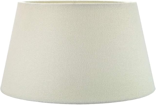 Classic 10 Inch Cream Linen Fabric Drum Table/Pendant Lamp Shade 60w Maximum by Happy Homewares