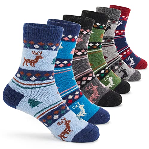 Chaussettes hiver garçon lot de 6 paires chaudes et confortables en maille tricot