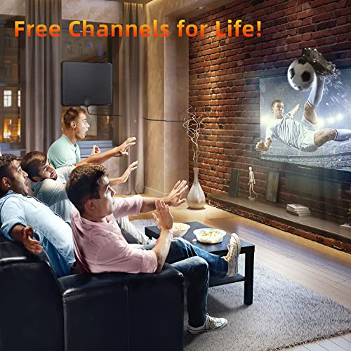 Tv Antenna For 330+ Miles Range, Digital Tv Antenna For Indoor Outdoor, Antenna Para Tv For Smart Tv & Older Tv With Signal Booster - 18Tf Cable #TOP7
