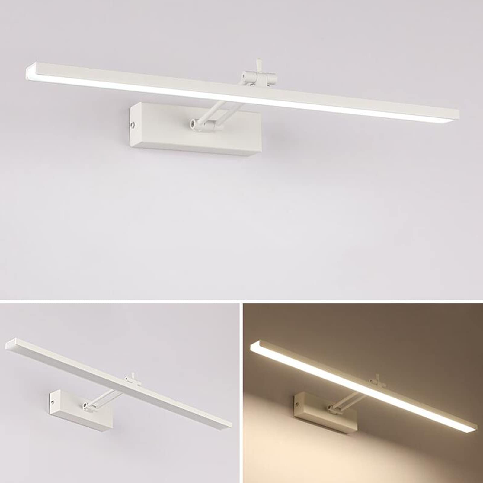 LED Badezimmer Wandleuchte, Eitelkeit Beleuchtung, Spiegel Frontbeleuchtung Einstellbarer Winkel, Make up Lampe, Schrankleuchten, Badleuchten Nebelscheinwerfer Wasserdicht (60