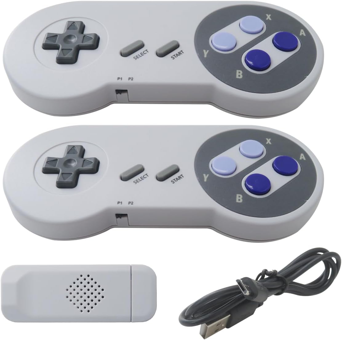 Retro Video Game Console TV Stick with 2 Wireless Controllers – Built-in 5000+ Classic Games, HDMI Plug & Play, 1080P Output for Family & Party Gaming