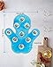 Outton Glove Massager Palm Shaped Hand Massage Manual 9 360-degree-roller Mental Roller Ball Blue