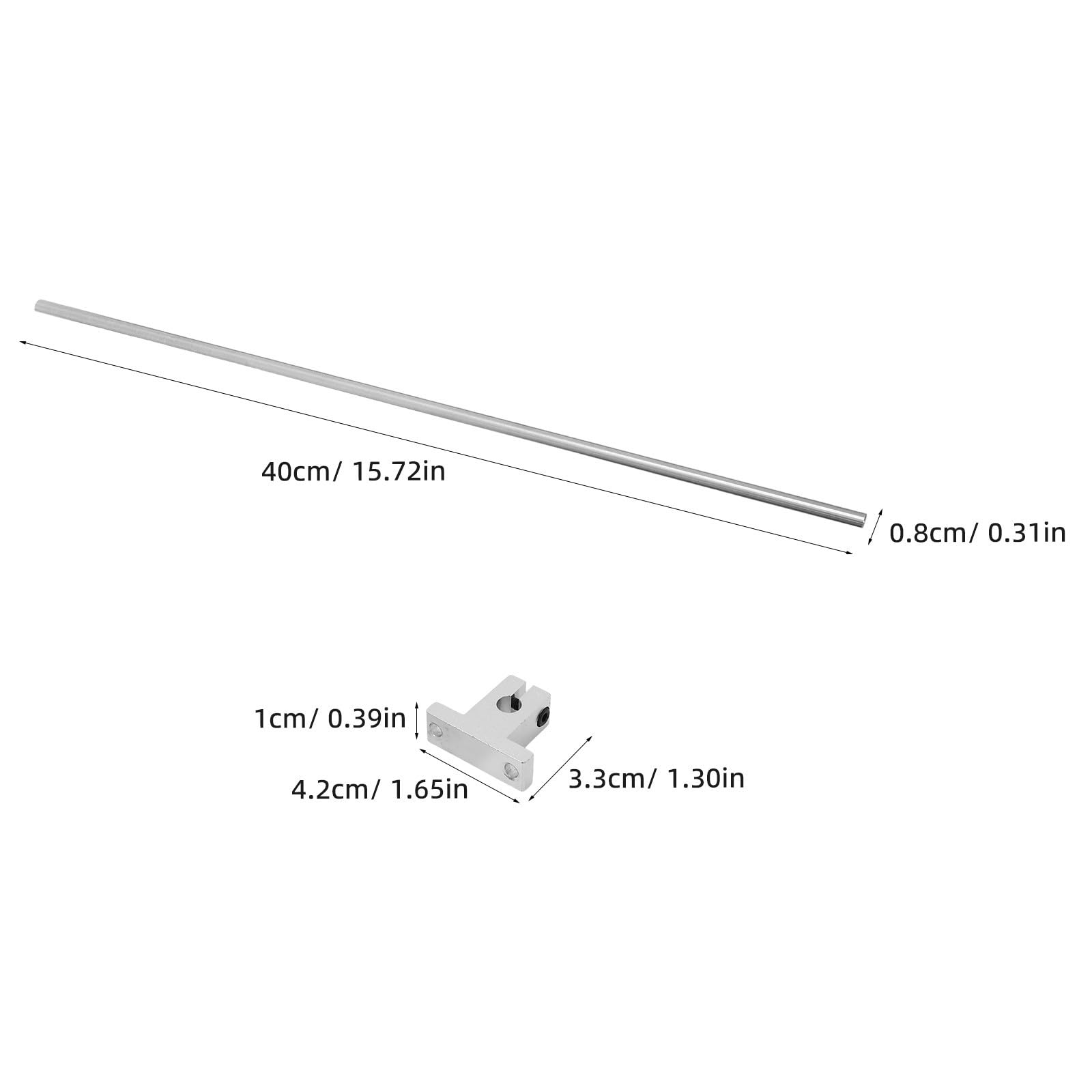 Soporte para Eje de Guía Lineal de 8mm para Impresora 3d Bloque de Rodamientos Lineales Sc8uu de Acero Inoxidable y Aleación de Aluminio para Montaje y Mantenimiento
