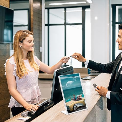 Présentoir de table A6 transparent idéal pour organiser les menus de restaurant - 6