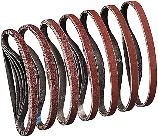 Sruhrak 14 Pcs Sanding Belts 100 x 610mm- 1 X 40/60 & 2 X 80/120/180/240/320/400 Grits Abrasive Sanding Belts for Grinding Polishing and Derusting, Suitable for 610X100 Belt Sander