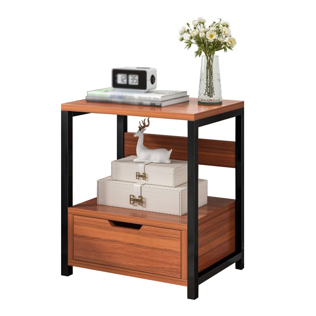 BHGFYXBS Bedside Cabinets Bedside Table Shelf Storage Cabinet Living Room Bedroom Bedside Storage Drawer Small Cabinet Bed Side Tables,B-1