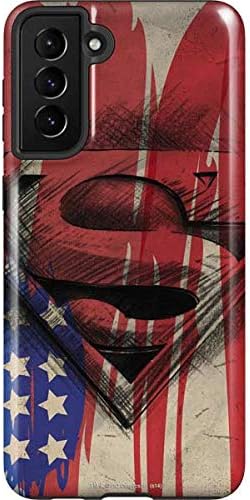 Skinit Pro Phone Case Compatible with Galaxy S21 Plus 5G - Officially Licensed DC Comics Superman Pastel Art Design