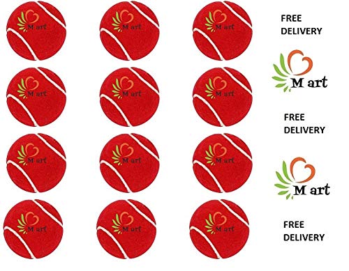 Image of M ART Light Weight Tennis Ball | Perfect for Recreational Sports, Cricket and Kids, Combo Pack of 11 (Red)