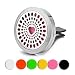 YOYONY Car Air Freshener Aromatherapy Essential Oil Diffuser Vent Clip Fragrance Air Purifier Stainless Steel Magnetic Locket 6 Colorful Felt Refill Pads (Heart Radiate)