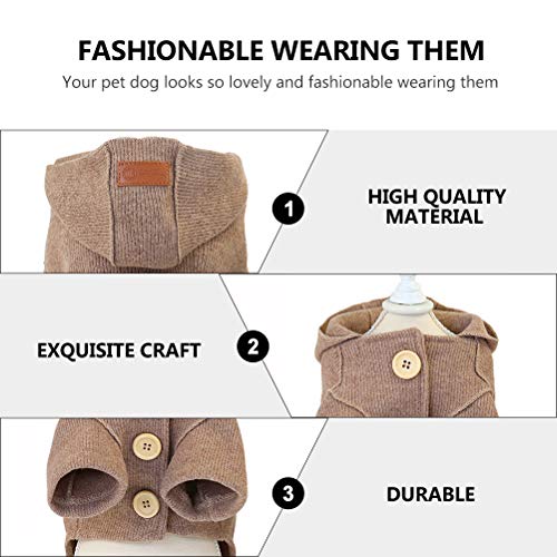 TEHAUX Suéter para cachorro inverno outono animal de estimação filhote de cachorro roupas quentes su