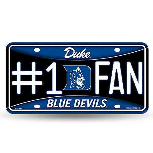 NCAA Duke Blue Devils #1 Fan Metal License Plate Tag