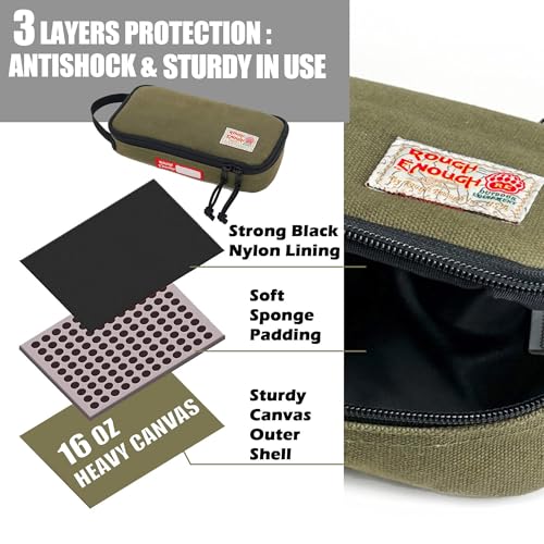 Rough Enough Small Tool Bag Cable Organiser Travel Pouch Accessories Portable Electricians Equipment Storage Box Large Pencil Case with Strap Handle 3 Rough Enough Small Tool Bag Cable Organiser Travel Pouch Accessories Portable Electricians Equipment Storage Box Large Pencil Case with Strap Handle - Image 3