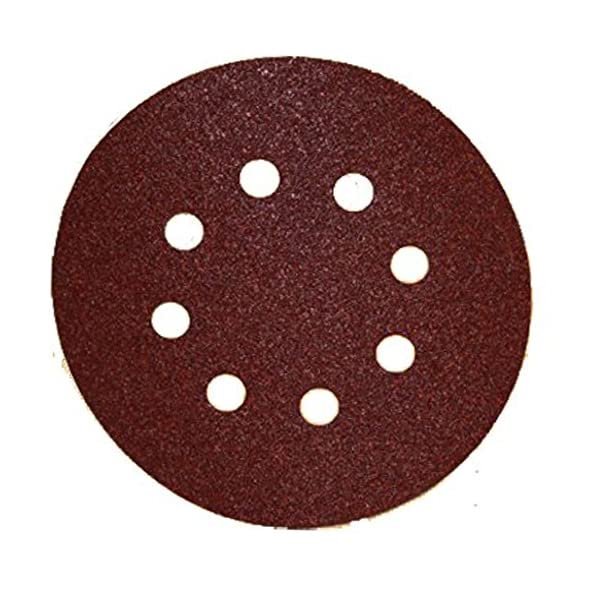 6 Inches 6" 8 Hole 60 Grit Sand Disc Paper Random Orbit Hook and Loop Sander Sandpaper Disc Sheet for Dewalt, Milwakee, Ridgid (90 pc of 6-inches 8 Hole 60 Grits ONLY)