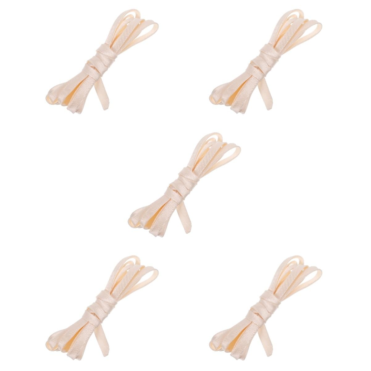 Ruban en satin et mousseline de soie haut de gamme accessoire de mariée ajustable lot de 5