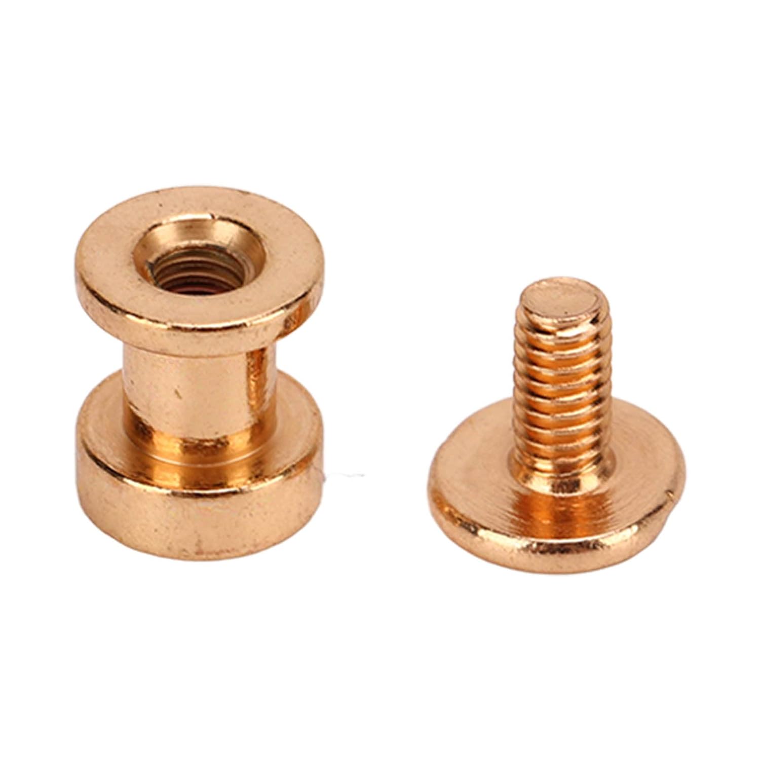 300 Sets DIY Book Binding Screw, Flat Head Chicago Screws Assortment Set, Copper Rivets Fasteners with Smoother Edges for Clothing Bags Shoes and Craft Projects (Gold)
