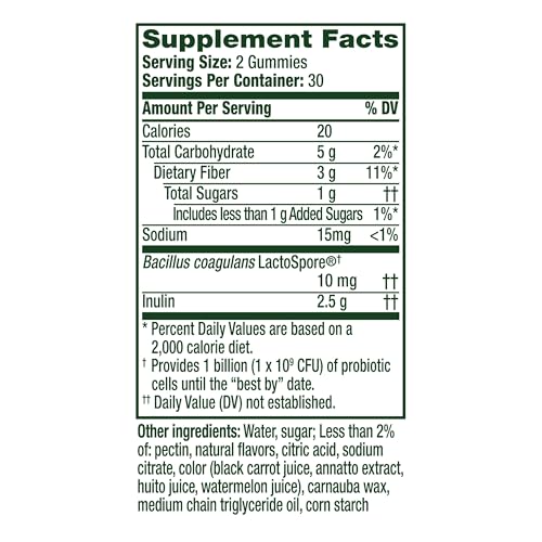 Align Dualbiotic, Prebiotics and Probiotics for Women and Men, Probiotics for Digestive Health, Prebiotics Help Nourish Good Bacteria, Natural Fruit Flavors, 60 Probiotic Gummies - image 6