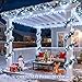 JMEXSUSS 2 Pack Solar String Lights Outdoor Waterproof, Each 33FT 100 LED Solar Christmas Lights Outdoor, 8 Modes White Fairy Light for Outside Yard Tree Patio Garden Wedding Christmas Decorations