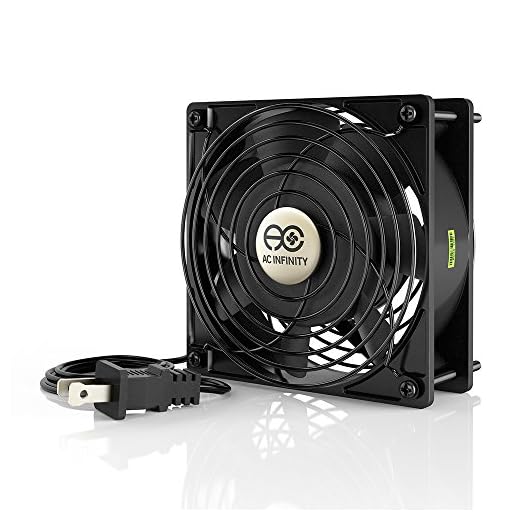 AC Infinity AXIAL 1238, Muffin Fan, 120V AC 120mm x 38mm High Speed, UL-Certified for DIY Cooling Ventilation Exhaust Projects