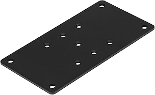 Fanmao 6 Pack Flat Post Base Plates, 6.5" x 3.5" for 4x4 Nominal Wood Posts, Fence/Mailbox/Deck Repair, 1/8" Thick