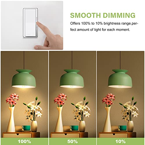 Sigalux E26 Led Bulb 60 Watt Dimmable Edison A19 Clear Light Bulbs, Energy Star Certified Vintage Led Filament Light Bulbs Soft White 2700K, Type A Old Fashioned Antique Bulbs, 8W, 800Lm, 6 Pack #TOP24
