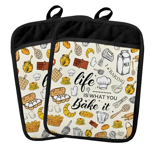 Fyecoluo Baker Gifts Pot Holders 2 Pack Set, Gifts for