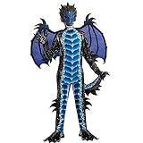 Spooktacular Creations Child Boys Black and Blue Dragon costume, Dragon Wings and Mask for Halloween Parties, Cosplay-S(5-7yr)