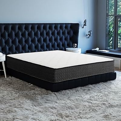 King Hybrid Mattress, Firm Gel Memory Foam Mattress, 10 Inch, Cooling Knit Cover, Pocketed Coils, Reinforced Edges, Mattress in a Box, 76 80 10 Inch