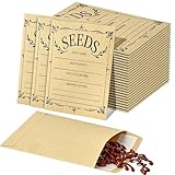 Mauproy 120 PCS Seed Envelopes, Self Adhesive Seed Packets Envelope Kraft Seed Saving Envelopes with Pre-printed Collection Template for Flower Vegetable Seeds Storage, 3.15 x 4.72 Inches