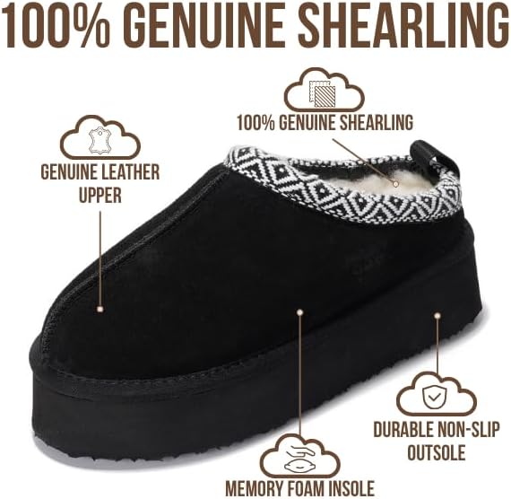 Project Cloud 100% Genuine Leather Platform Slippers for Women – Soft Memory Foam Womens Slippers & Supportive Clogs for Women 2026 – Cozy, Stylish Everyday Footwear (Sayre) - Image 2