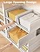 5 Pack Closet Organizer System, Stackable Plastic Clothes Storage Basket, Stackable, Foldable Organizers for Wardrobe Clothes Organizer Suitable for Bedrooms Bathrooms Kitchen Living Rooms Office Dorm