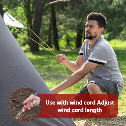 GNHG 16 Stück Schnurspanner, Zeltspanner, Spanner zeltschnur, Seilspanner Camping, Zeltleinenspanner, Zelt Seilspanner für Zelt Outdoor Wandern Camping Picknick