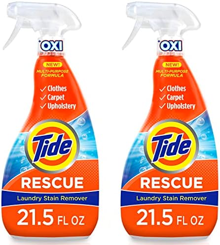 Tide Laundry Stain Remover with Oxi, Rescue Clothes, Upholstery, Carpet and more from Tough Stains (21.5 Fl Oz, Pack of 2)