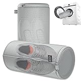 Kimmama Shoe Washing Machine Bag, Shoe Bag for Washing Machine, Mesh Laundry Bags for Sneakers, Footwear, Trainers, Slippers, Grey Sandwish Net, 8x15"