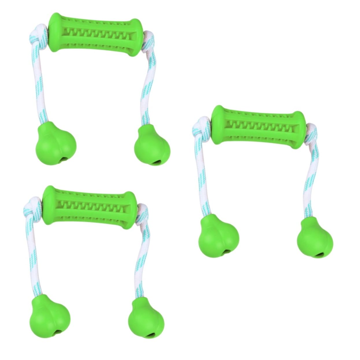INOOMP 3piezas Juguete para Perros Cuidado Cepillo De Dientes para Mascotas Juguete De Masticar y Limpieza para Cachorros y Perros Pequeños Verde