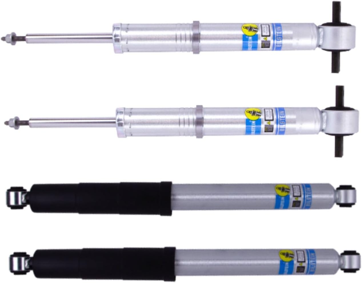 Bilstein Set of Front & Rear 5100 Shocks fit 2019-2025 Silverado/Sierra 1500 with 0-1" Rear Lift and w/o Trail Boss/AT4 Off Road Pkg | Provides 0-2.5" Front Lift | Includes TrendsAuto Decal